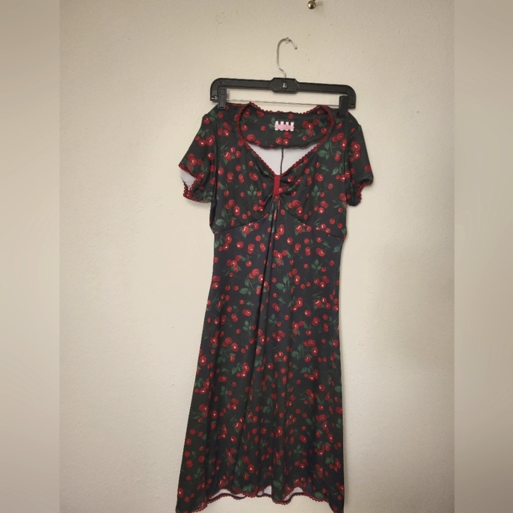 Pinup girl stretchy cherry dress
